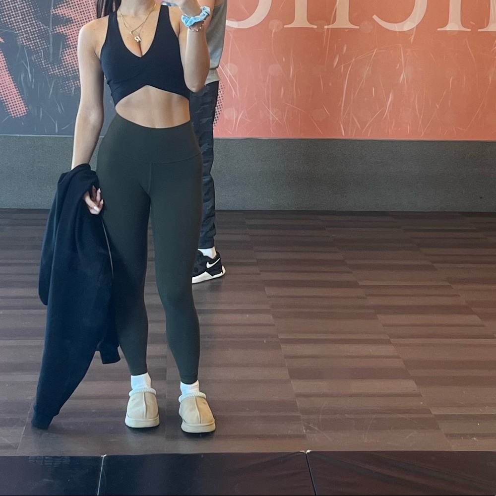 Olive green lululemon align leggings size 4